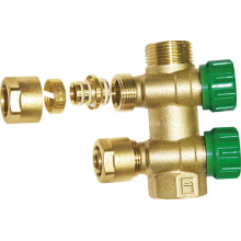 Brass 2-Way Manifolds with Plastic Caps (a. 0181)